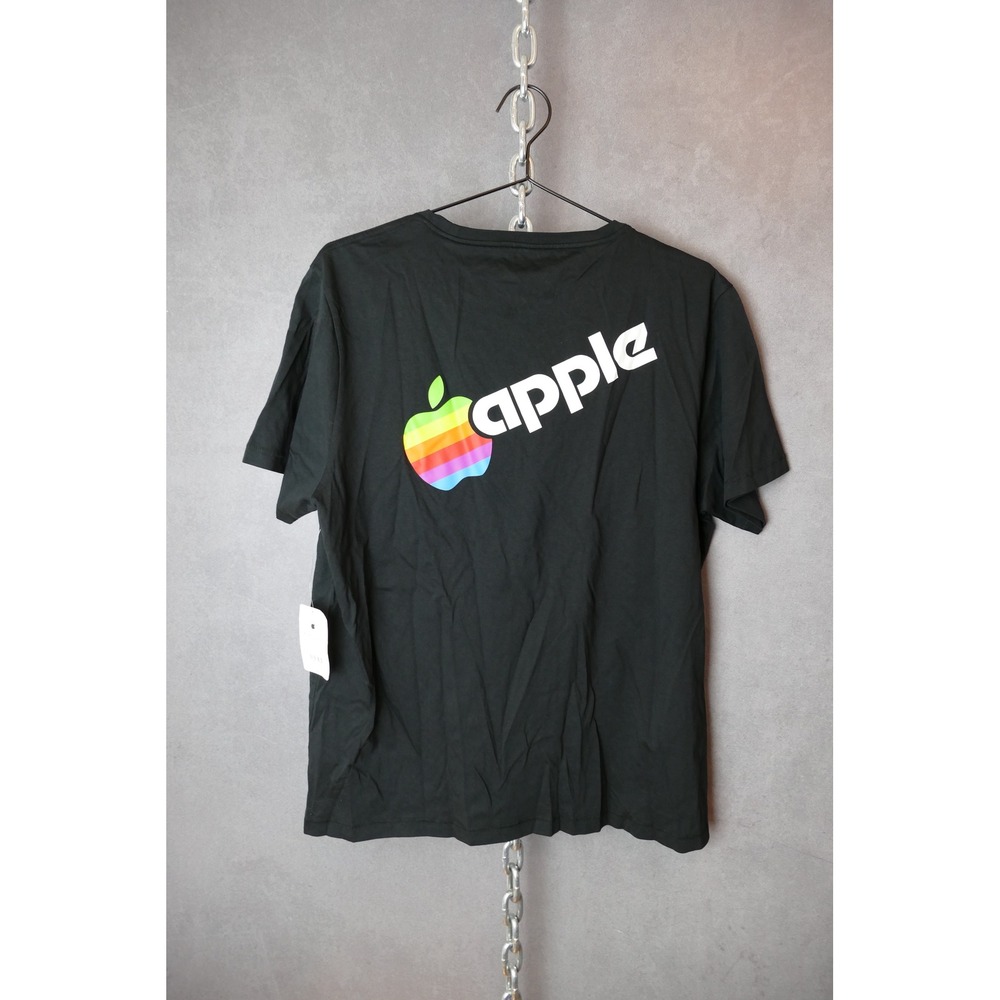 Apple‎ Rainbow Logo WWDC 2025 Shirt Black Men's Large L Short Sleeve Graphic Tee